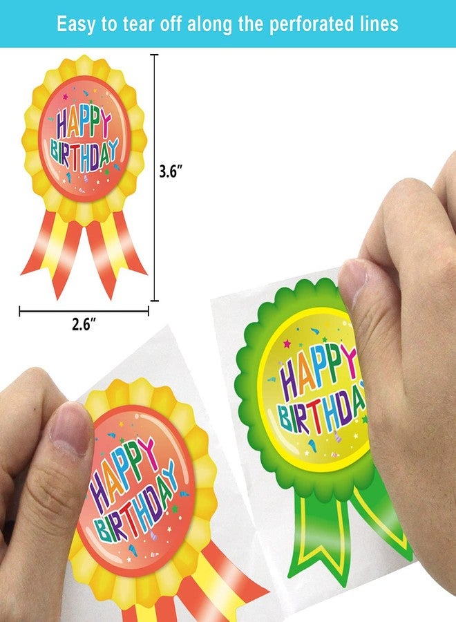 WorldBazaar Birthday Badge Stickers for Kids Happy Birthday Stickers Classroom Gift 200 Pcs Colorful Sticker Roll Candy Color Party Favors School Supplies - Image 4
